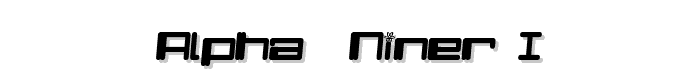 Alpha  Niner i font
